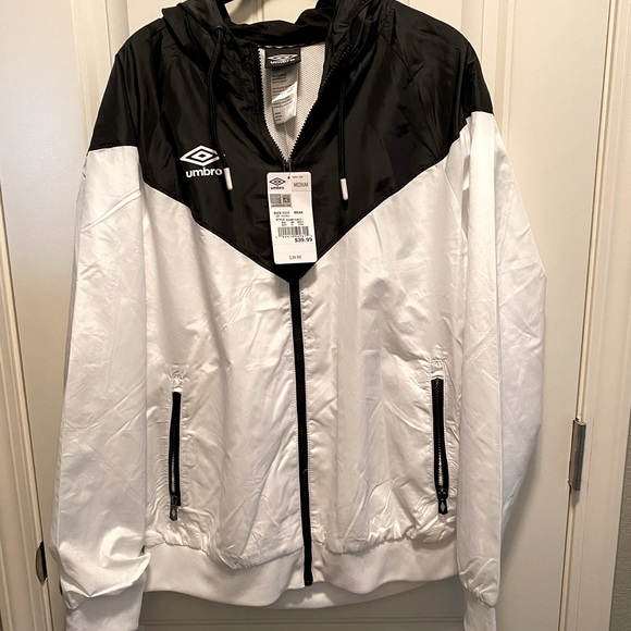 Umbro Jackets \u0026 Coats | Mens Medium Umbro Rain Jacket | Color: Black/White | Size: M | Rynridmom's Closet